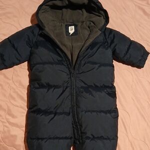 GAP Charcoal Baby Snowsuit